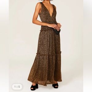 Hutch Tiered Metallic Dress